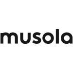 Logotipo de Musola negro